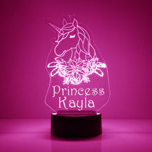 Load image into Gallery viewer, Custom Unicorn Night Lights with Name / 7 Color Changing LED Lamp III21
