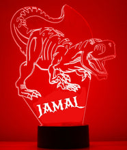 Load image into Gallery viewer, Custom Dinosaur Night Lights with Name / 7 Color Changing LED Lamp III22
