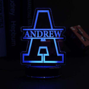Personalized Children's Night Light with Name-Letter