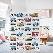 Load image into Gallery viewer, Custom Name Fleece Blanket 07
