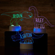 Load image into Gallery viewer, Personalized Led Dinosaur Night Light With 7 Colors
