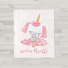 Load image into Gallery viewer, Personalized Name Fleece Blanket - Elephant11
